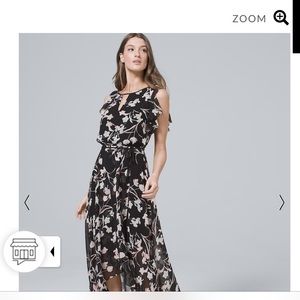 WHITE HOUSE BLACK MARKET chiffon maxi dress